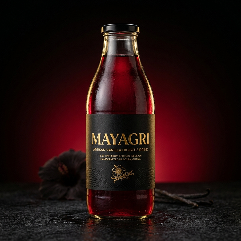 Vanilla Hibiscus Juice 1L — jus de bissap vanille artisanal Mayagri, fabriqué à Poitiers